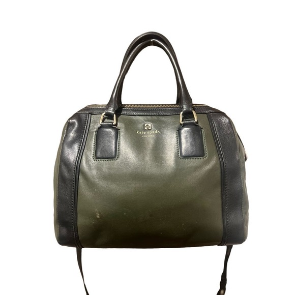 Kate Spade New York Crossbody Green Leather Tote Bag - Picture 2 of 9